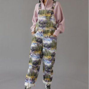BDG Baggy Denim Overall — Landscape Print